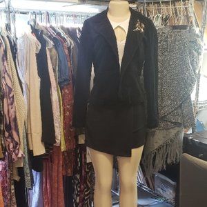 Cell Rhinestone Design Corduroy Jacket Size Small